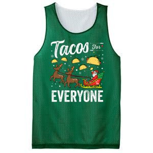 Tacos For Everyone Christmas Taco Funny Xmas Santa Family Mesh Reversible Basketball Jersey Tank