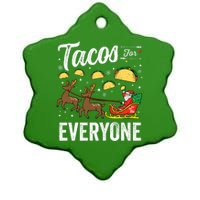 Tacos For Everyone Christmas Taco Funny Xmas Santa Family Ceramic Star Ornament