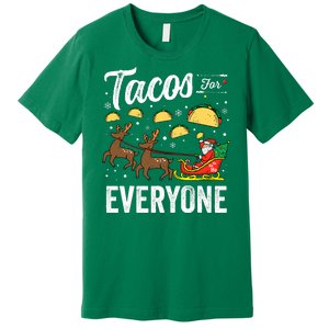 Tacos For Everyone Christmas Taco Funny Xmas Santa Family Premium T-Shirt