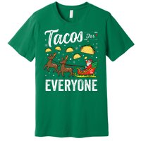 Tacos For Everyone Christmas Taco Funny Xmas Santa Family Premium T-Shirt