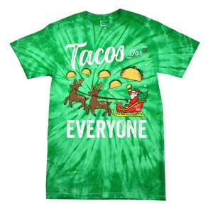 Tacos For Everyone Christmas Taco Funny Xmas Santa Family Tie-Dye T-Shirt