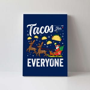 Tacos For Everyone Christmas Taco Funny Xmas Santa Family Canvas