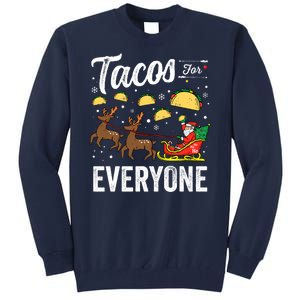 Tacos For Everyone Christmas Taco Funny Xmas Santa Family Tall Sweatshirt