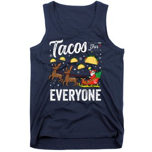 Tacos For Everyone Christmas Taco Funny Xmas Santa Family Tank Top