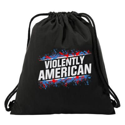 The Fat Electrician Violently American Drawstring Bag