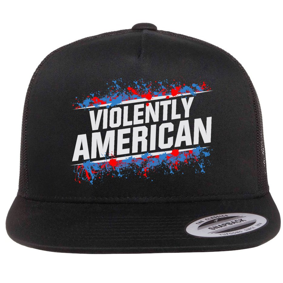 The Fat Electrician Violently American Flat Bill Trucker Hat