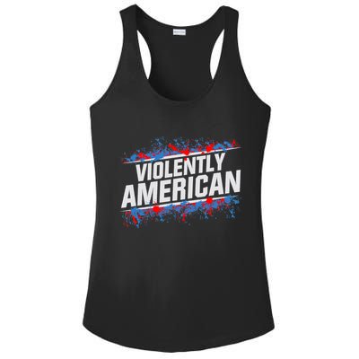 The Fat Electrician Violently American Ladies PosiCharge Competitor Racerback Tank