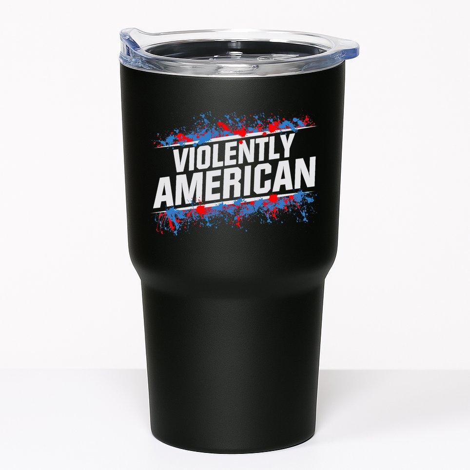 The Fat Electrician Violently American Tumbler