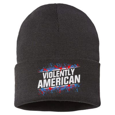 The Fat Electrician Violently American Sustainable Knit Beanie