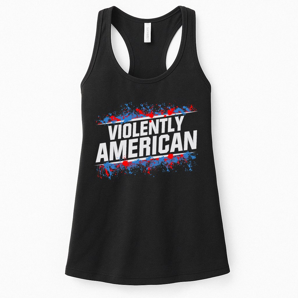 The Fat Electrician Violently American Womens Tank Top