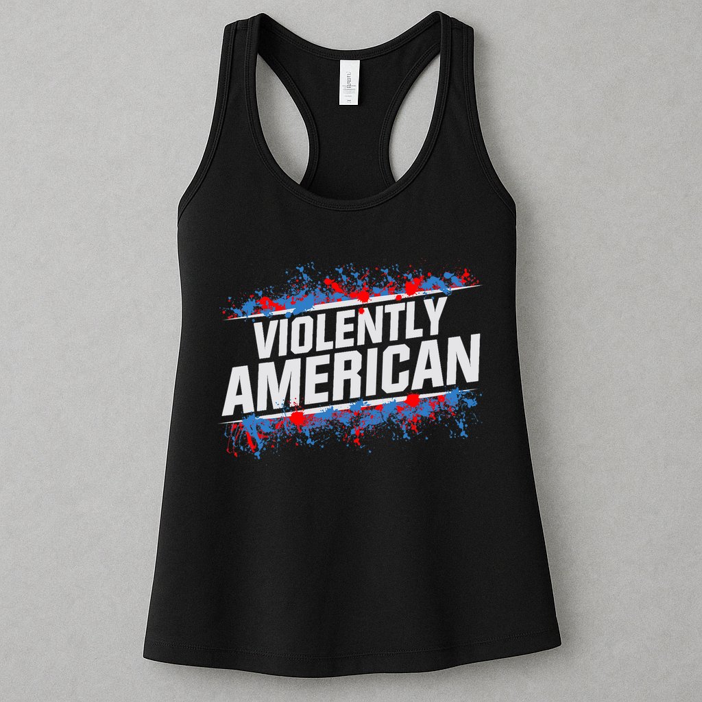 The Fat Electrician Violently American Womens Tank Top