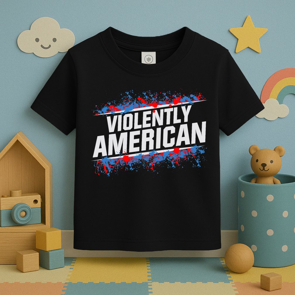 The Fat Electrician Violently American Toddler T-Shirt