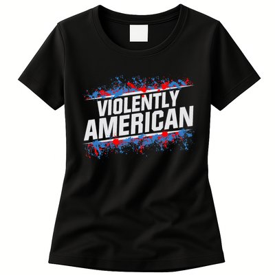 The Fat Electrician Violently American Womens T-Shirt