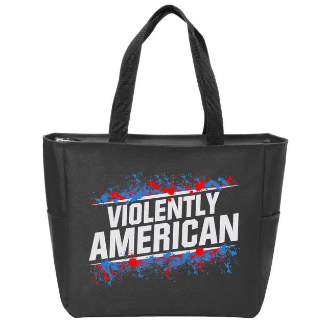The Fat Electrician Violently American Zip Tote Bag