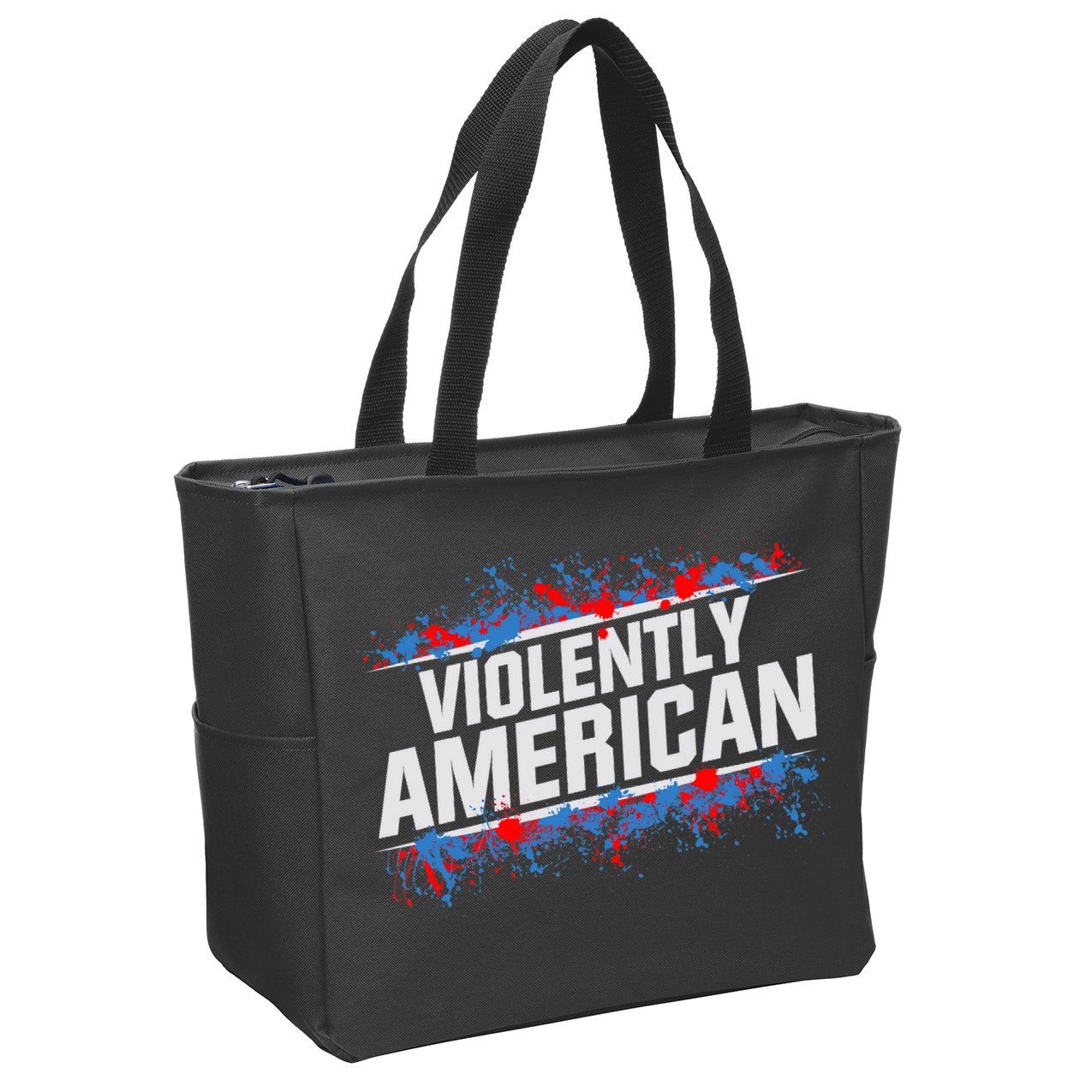 The Fat Electrician Violently American Zip Tote Bag