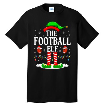 The Football Elf Xmas American Football Christmas Tall T-Shirt