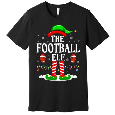 The Football Elf Xmas American Football Christmas Premium T-Shirt