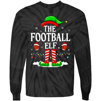 The Football Elf Xmas American Football Christmas Tie-Dye Long Sleeve Shirt