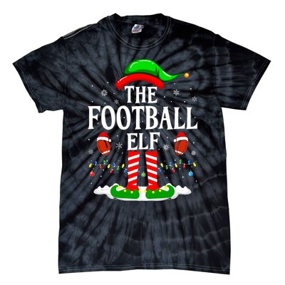 The Football Elf Xmas American Football Christmas Tie-Dye T-Shirt