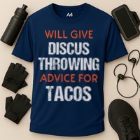 Track Field Events Throwing Humor Funny Discus Thrower Performance Shirt