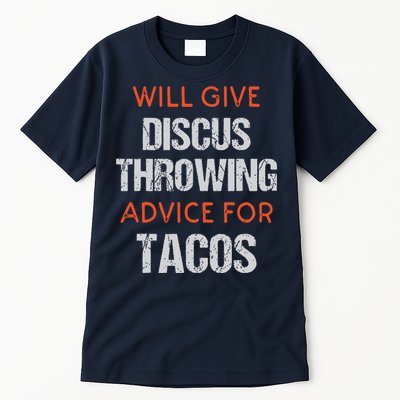 Track Field Events Throwing Humor Funny Discus Thrower Tall T-Shirt