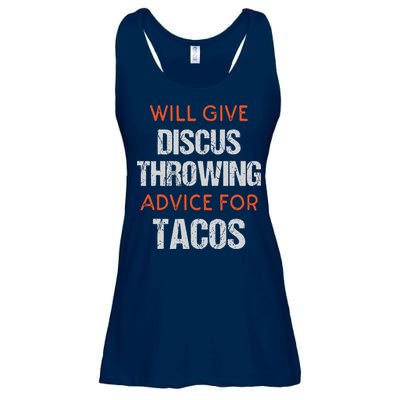 Track Field Events Throwing Humor Funny Discus Thrower Ladies Essential Flowy Tank