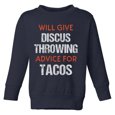Track Field Events Throwing Humor Funny Discus Thrower Toddler Sweatshirt