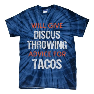 Track Field Events Throwing Humor Funny Discus Thrower Tie-Dye T-Shirt