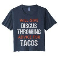 Track Field Events Throwing Humor Funny Discus Thrower Crop Top