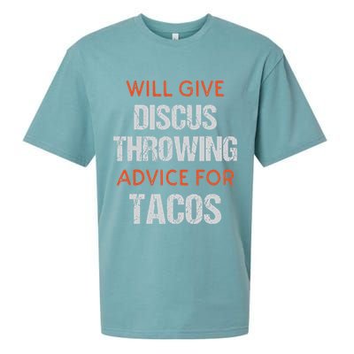 Track Field Events Throwing Humor Funny Discus Thrower Sueded Cloud Jersey T-Shirt