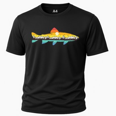Trout Fly Fishing Outdoor Forest Nature Wildlife Fisherman Performance Shirt