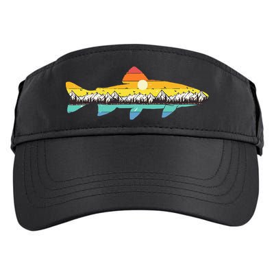 Trout Fly Fishing Outdoor Forest Nature Wildlife Fisherman Adult Drive Performance Visor
