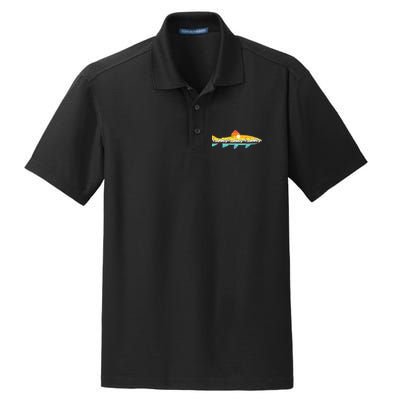 Trout Fly Fishing Outdoor Forest Nature Wildlife Fisherman Dry Zone Grid Polo