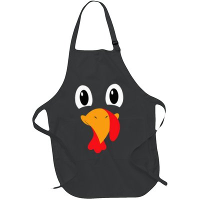 Turkey Face Funny Halloween Thanksgiving Apron