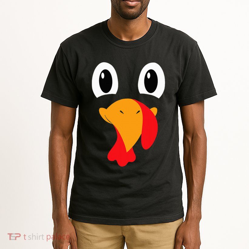 Turkey Face Funny Halloween Thanksgiving Tall T-Shirt