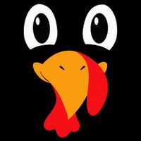 Turkey Face Funny Halloween Thanksgiving 16 in Basic Backpack