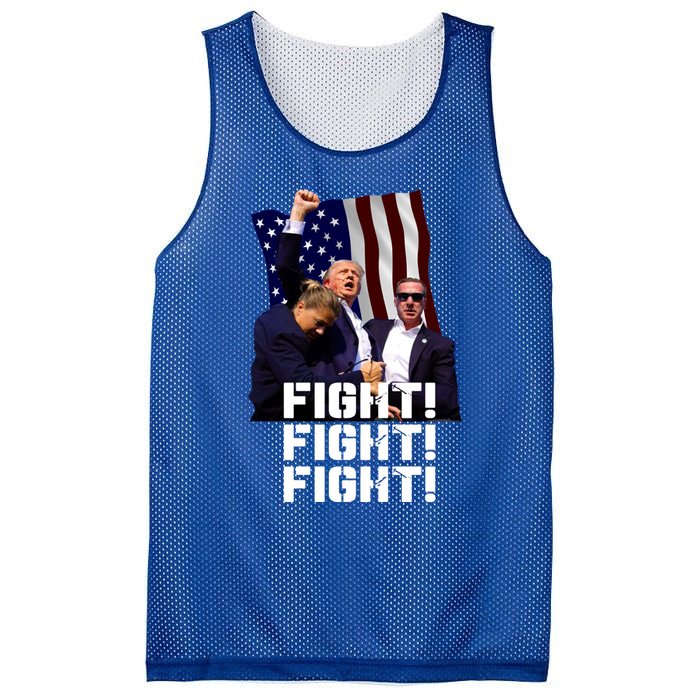 Trump Fight Fight Fight Gift Mesh Reversible Basketball Jersey Tank