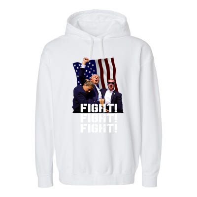 Trump Fight Fight Fight Gift Garment-Dyed Fleece Hoodie