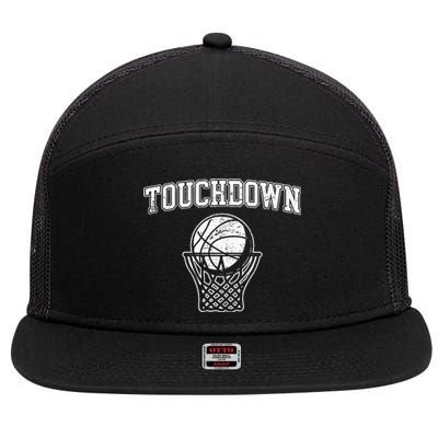 Touchdown Funny Football Basketball Sports 7 Panel Mesh Trucker Snapback Hat