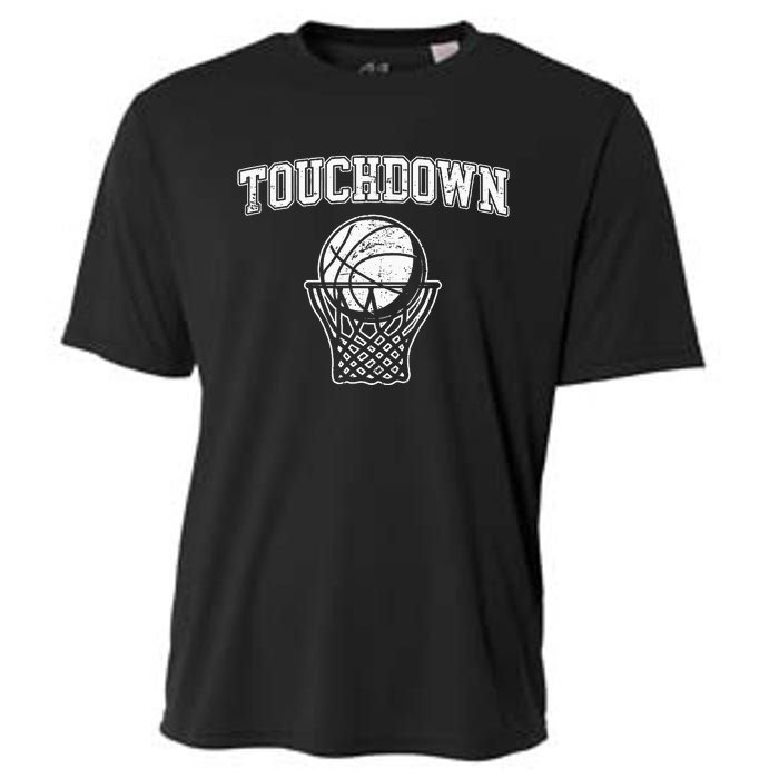 Touchdown Funny Football Basketball Sports Cooling Performance Crew T-Shirt