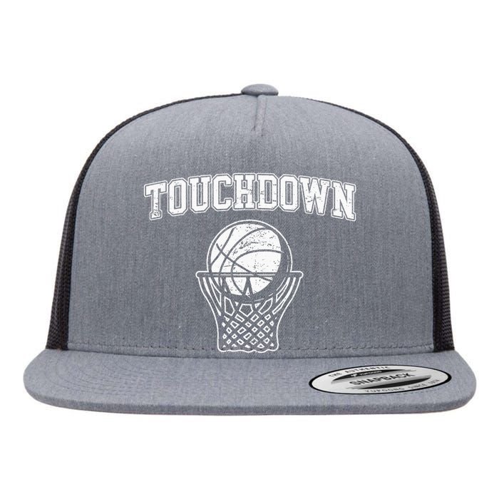 Touchdown Funny Football Basketball Sports Flat Bill Trucker Hat