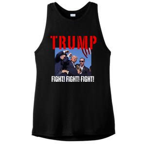 Trump Fight Fight Fight Rally Trump Fight Fight Fight Meaningful Gift Ladies PosiCharge Tri-Blend Wicking Tank