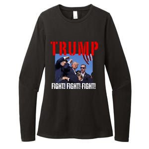 Trump Fight Fight Fight Rally Trump Fight Fight Fight Meaningful Gift Womens CVC Long Sleeve Shirt