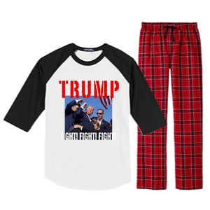 Trump Fight Fight Fight Rally Trump Fight Fight Fight Meaningful Gift Raglan Sleeve Pajama Set