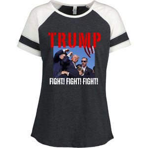 Trump Fight Fight Fight Rally Trump Fight Fight Fight Meaningful Gift Enza Ladies Jersey Colorblock Tee