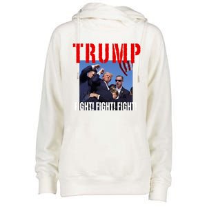 Trump Fight Fight Fight Rally Trump Fight Fight Fight Meaningful Gift Womens Funnel Neck Pullover Hood