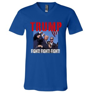 Trump Fight Fight Fight Rally Trump Fight Fight Fight Meaningful Gift V-Neck T-Shirt