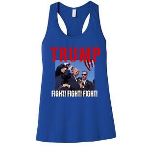 Trump Fight Fight Fight Rally Trump Fight Fight Fight Meaningful Gift Women's Racerback Tank