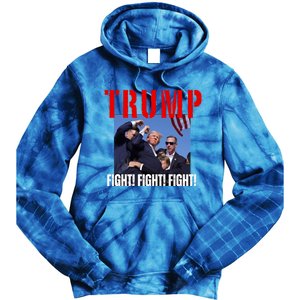 Trump Fight Fight Fight Rally Trump Fight Fight Fight Meaningful Gift Tie Dye Hoodie