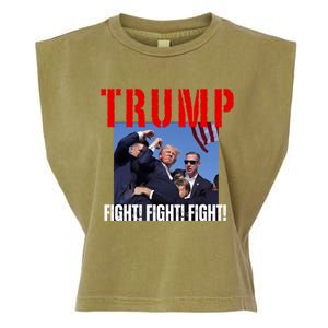 Trump Fight Fight Fight Rally Trump Fight Fight Fight Meaningful Gift Garment-Dyed Women's Muscle Tee